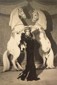 The Marquise Casati with Horses, 1935